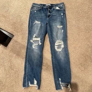 Flying monkey distressed jeans